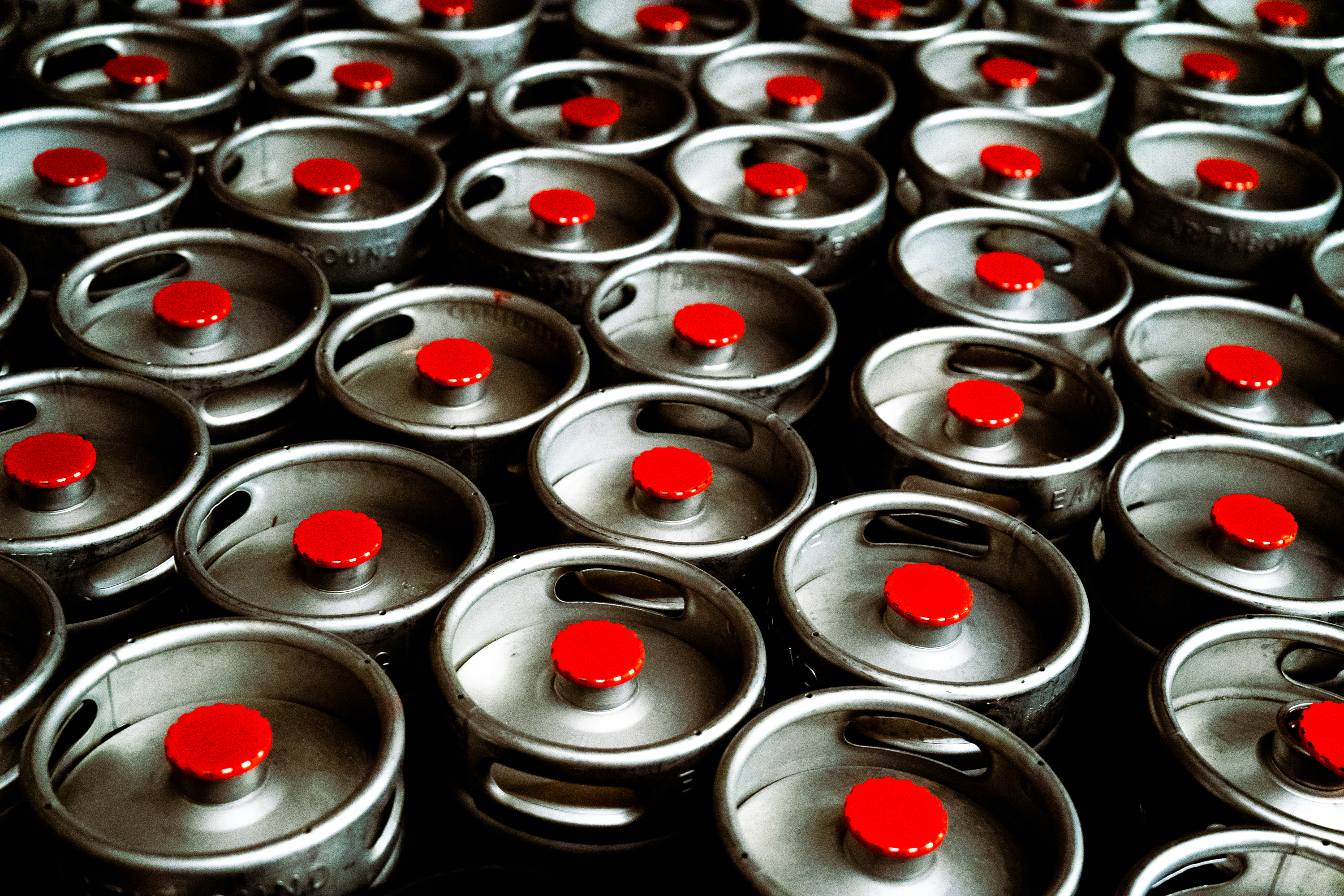 Kegs of beer.